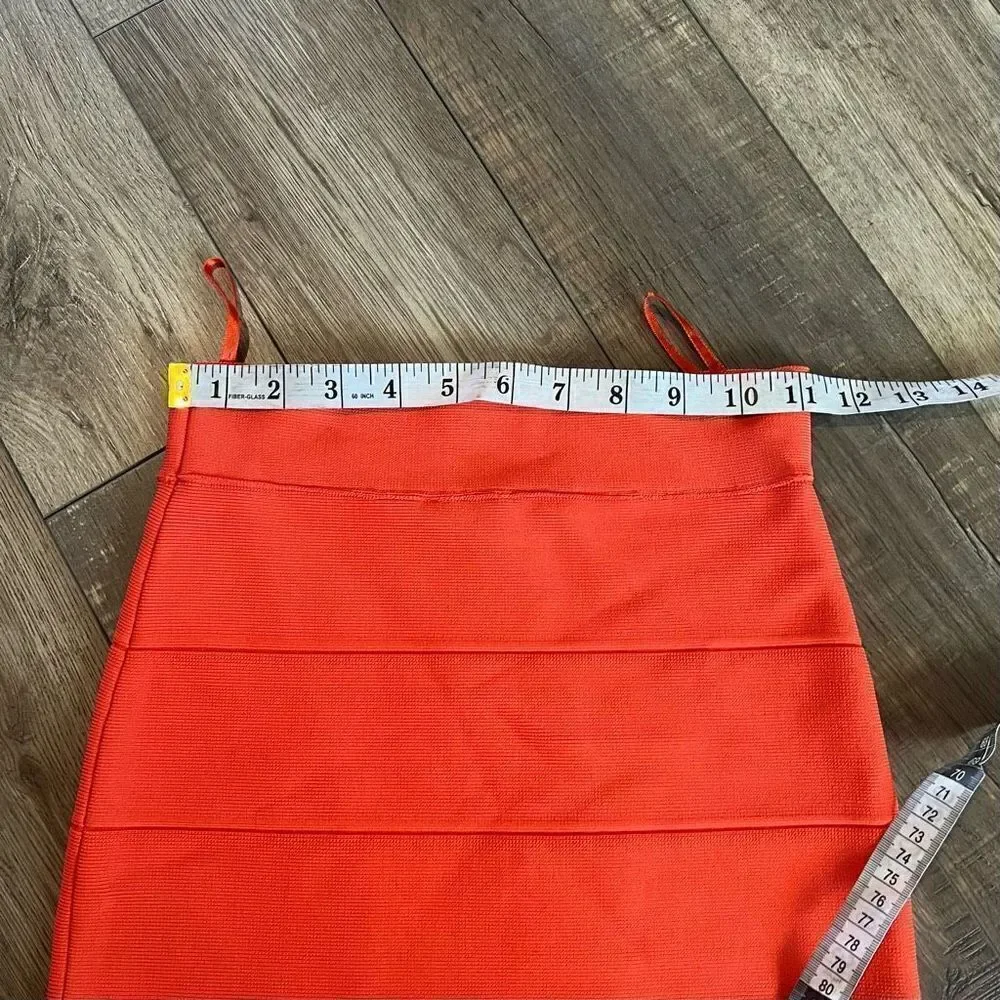 BCBG bandage mini skirt orange size xs